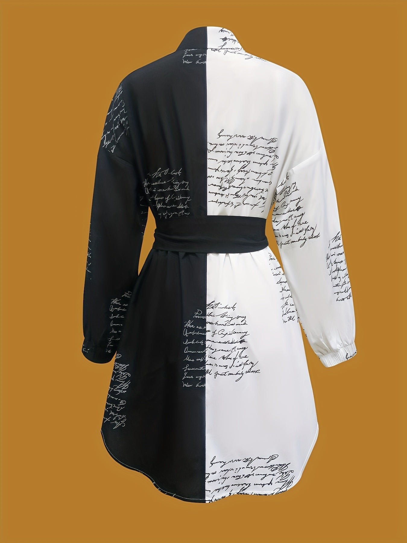 Robe chemise imprimé bicolore femme