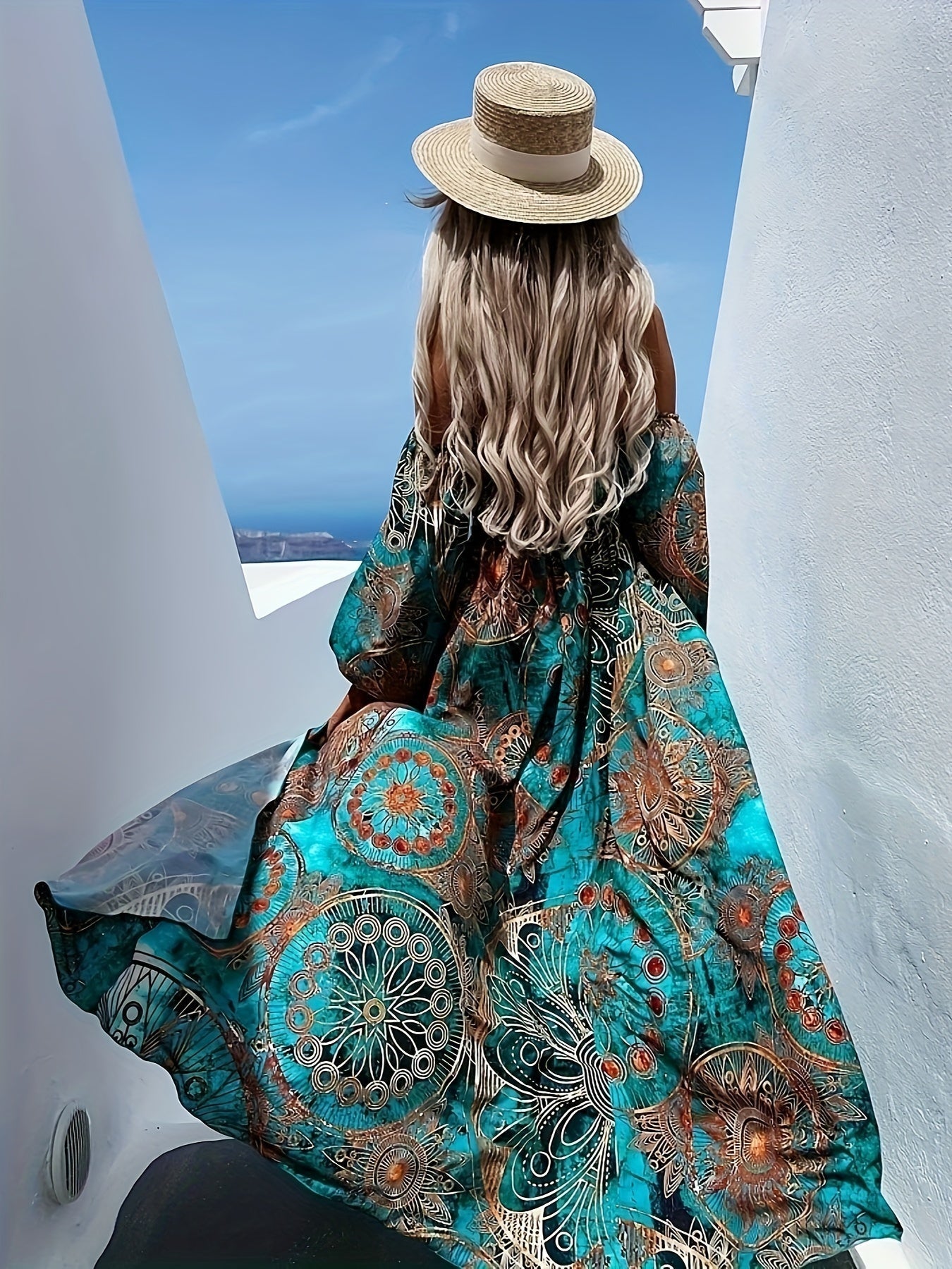 Robe bohème femme imprimé mandala