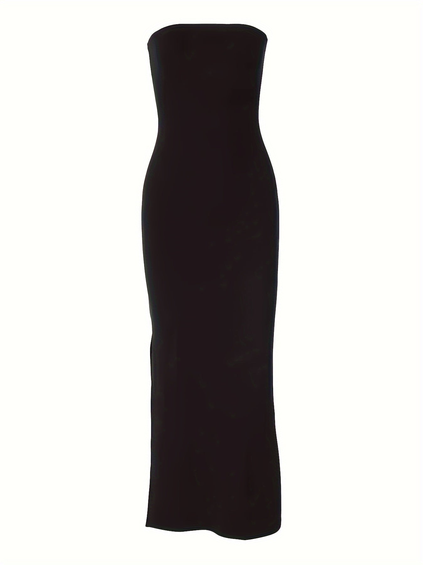 Robe longue bustier noire femme élégante