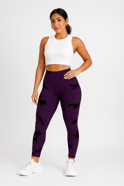 Legging anti-cellulite gainant motif marbré – Push-up sculptant et confortable