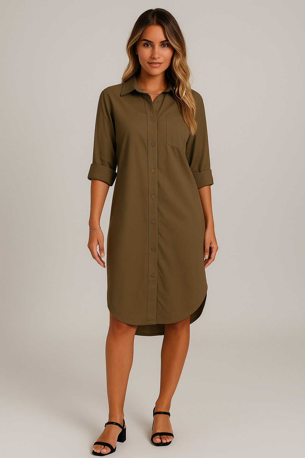 Robe chemise oversize blanche femme